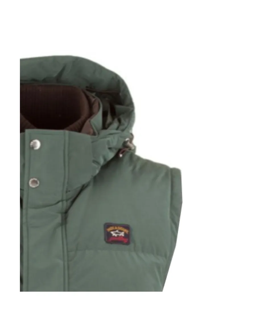 Logo Patch Hooded Down Jacket