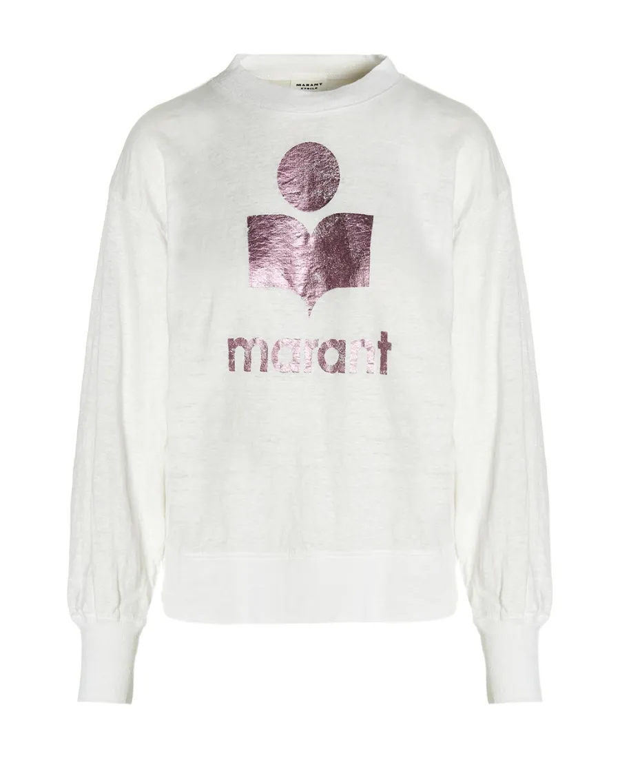 Logo-Print Linen Top