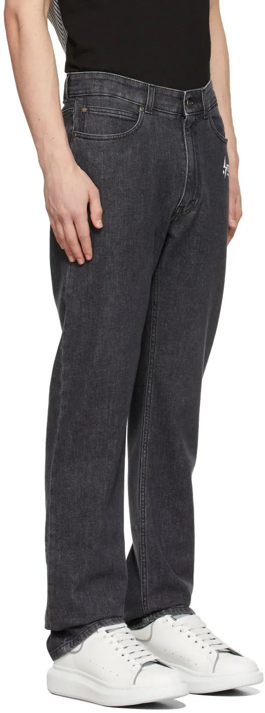 Stella Mccartney Logo Printed Straight Leg Jeans