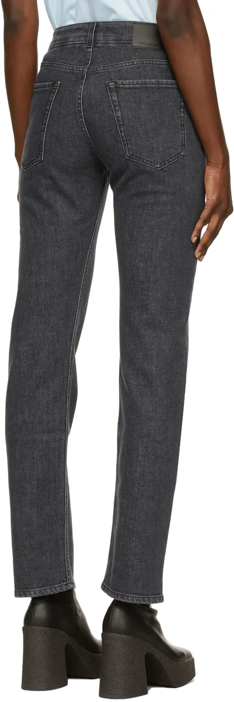 Stella Mccartney Logo Printed Straight Leg Jeans