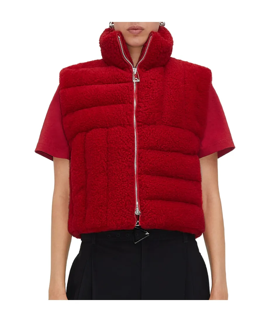 Bottega Veneta Quilted Zip-Up Sleeveless Jacket