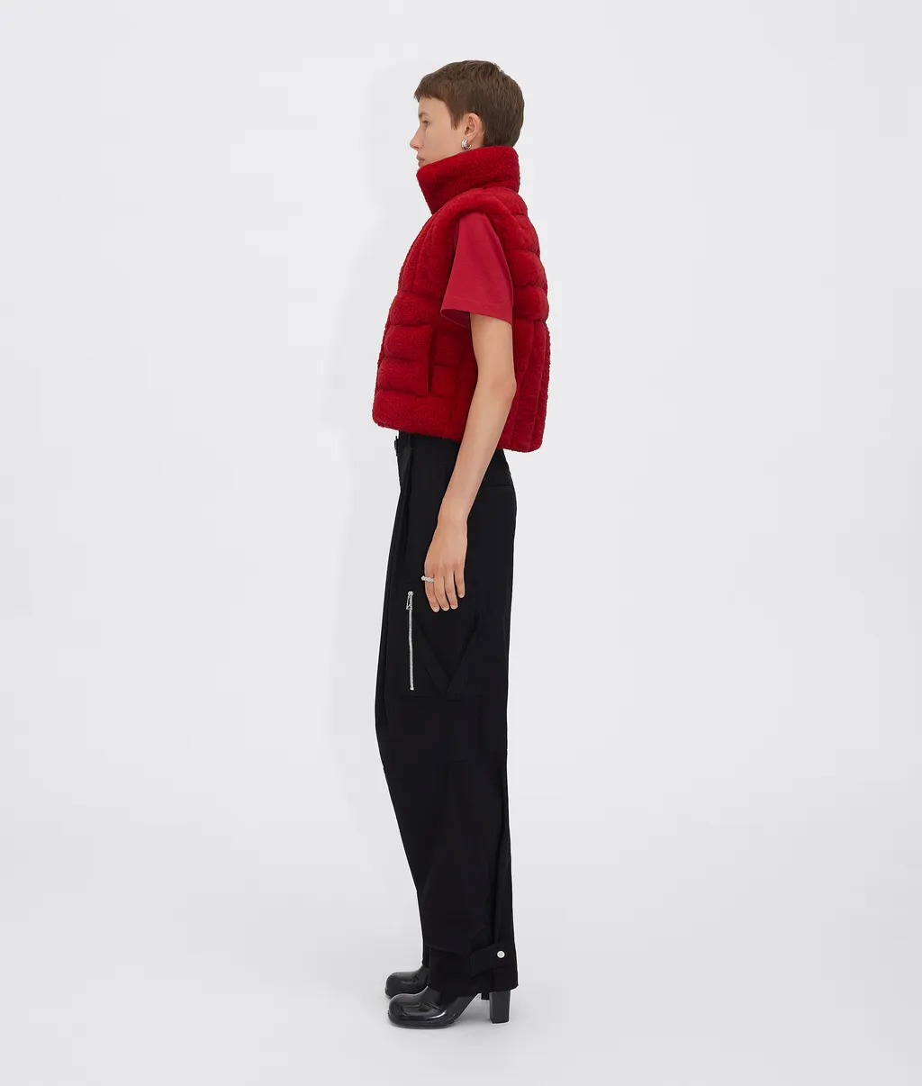 Bottega Veneta Quilted Zip-Up Sleeveless Jacket