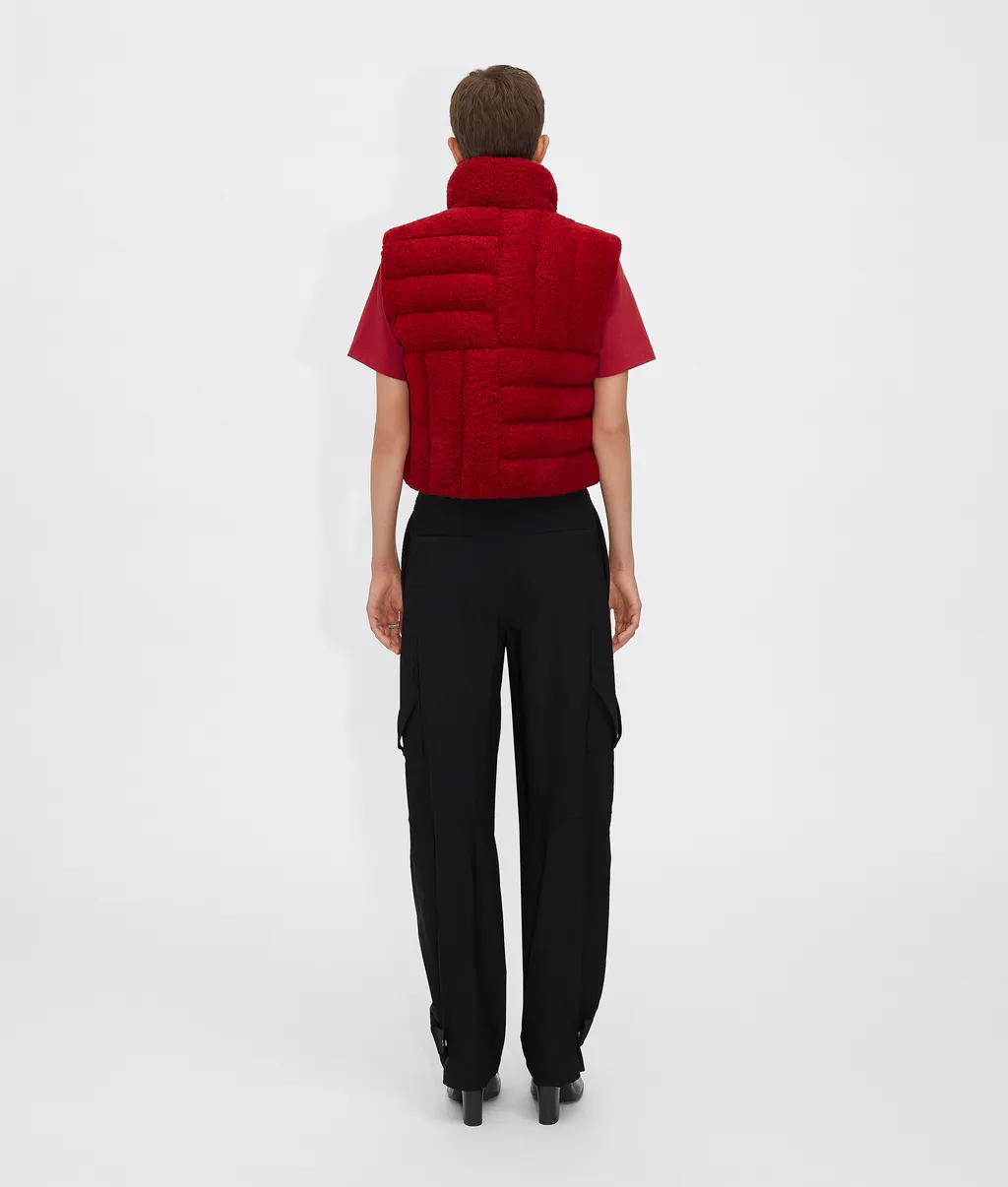 Bottega Veneta Quilted Zip-Up Sleeveless Jacket