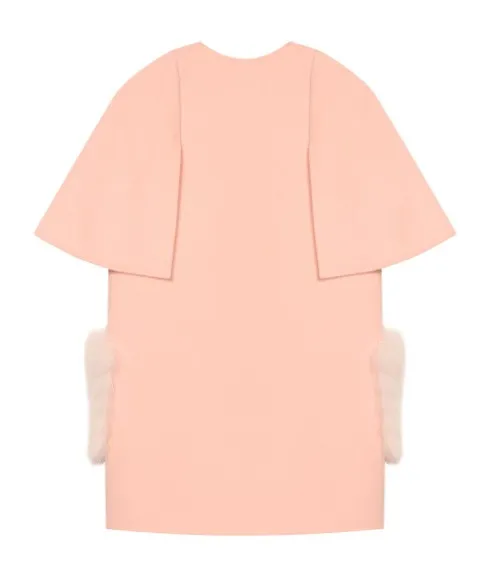 Short-Sleeved Round-Neck Coat