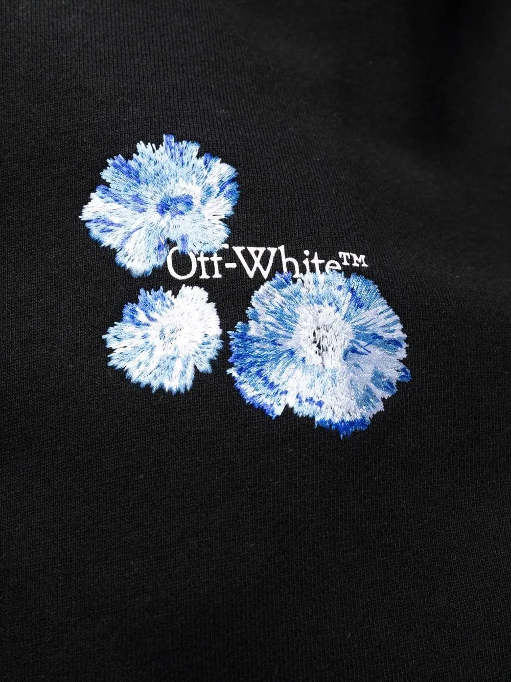 Off-White Floral Print Sweater Dress