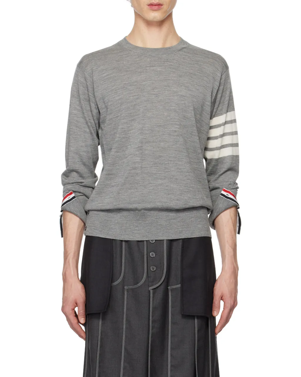 Thom Browne 4-Bar Crewneck Jumper