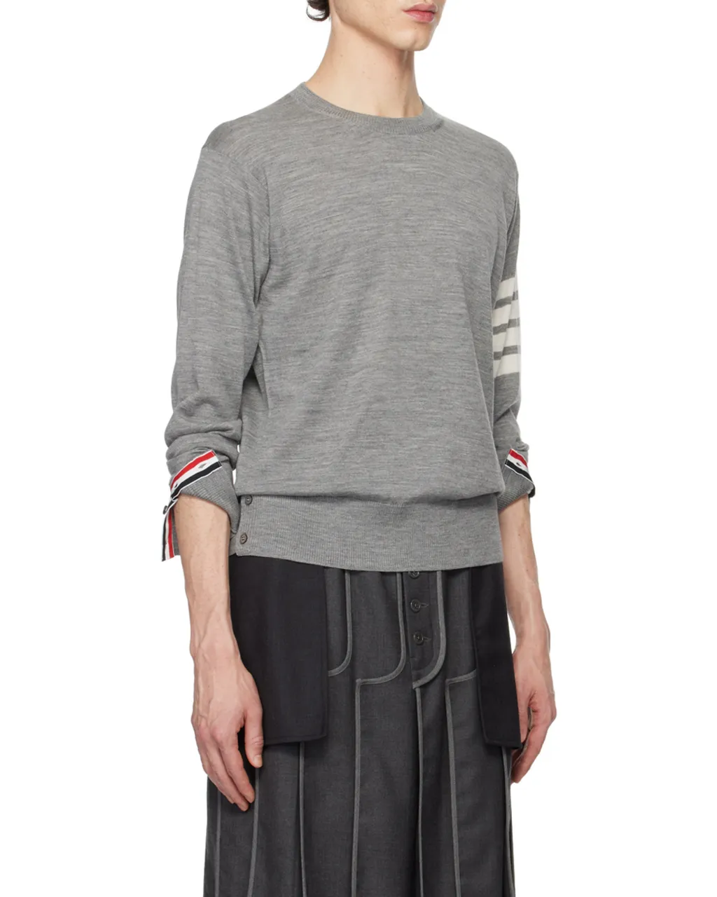 Thom Browne 4-Bar Crewneck Jumper