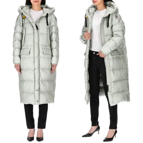 Long-Sleeved Hooded Down Jacket