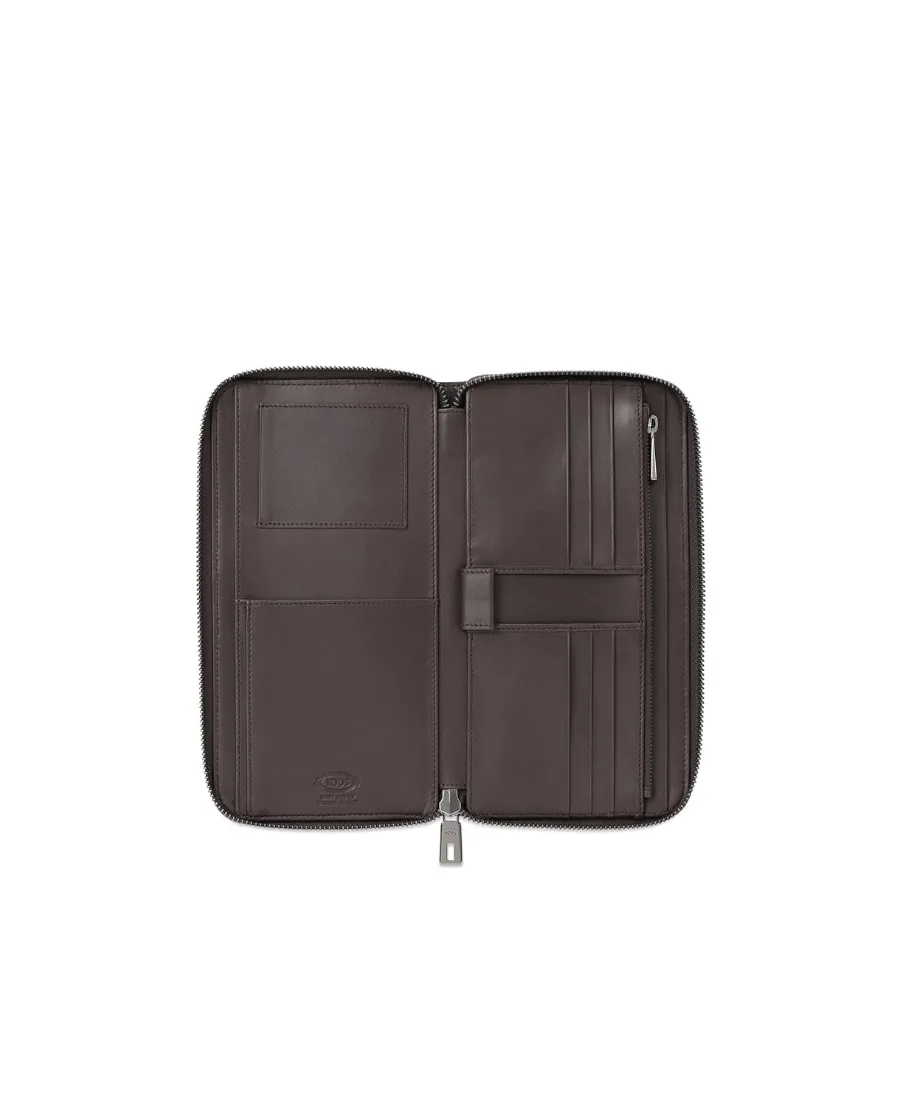 Logo Color Matching Zipper Wallet