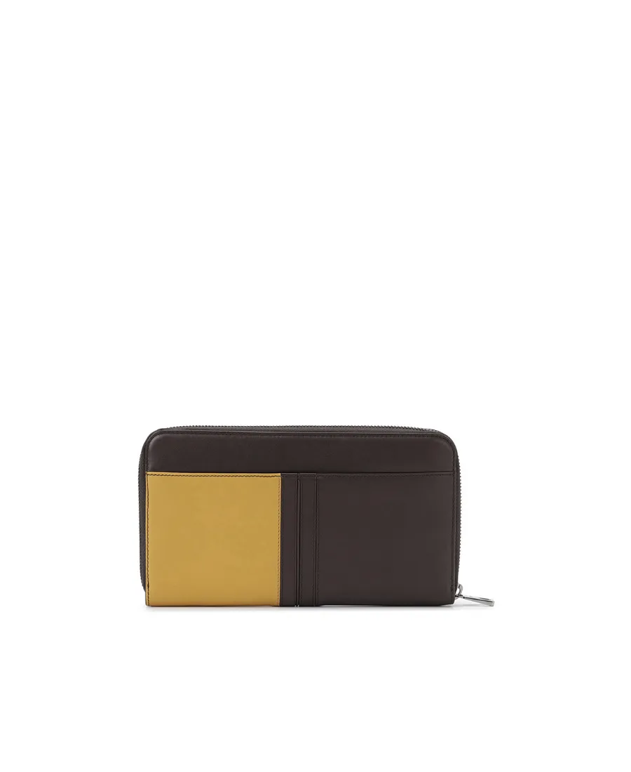 Logo Color Matching Zipper Wallet