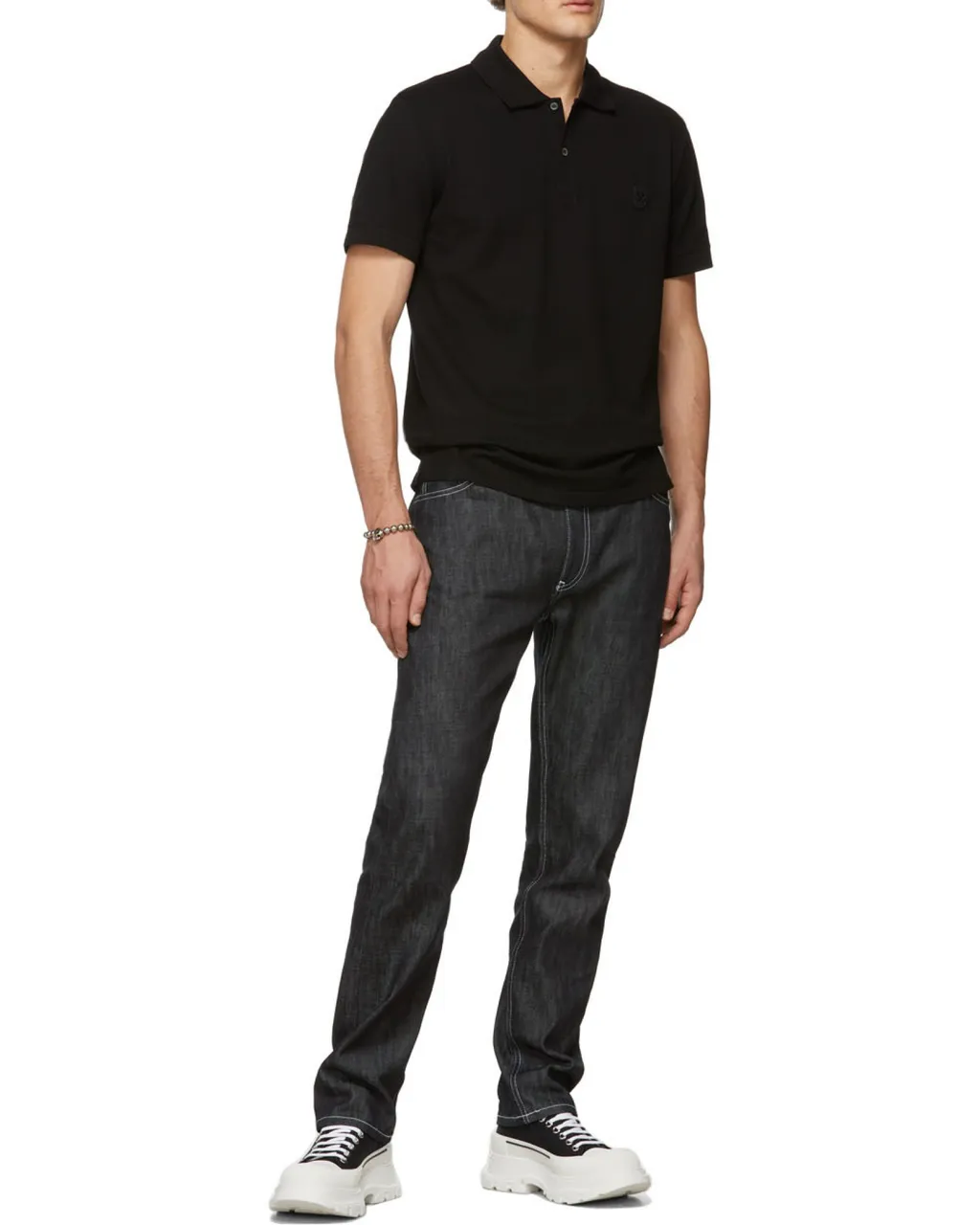 Ribbed Cotton Polo Shirt