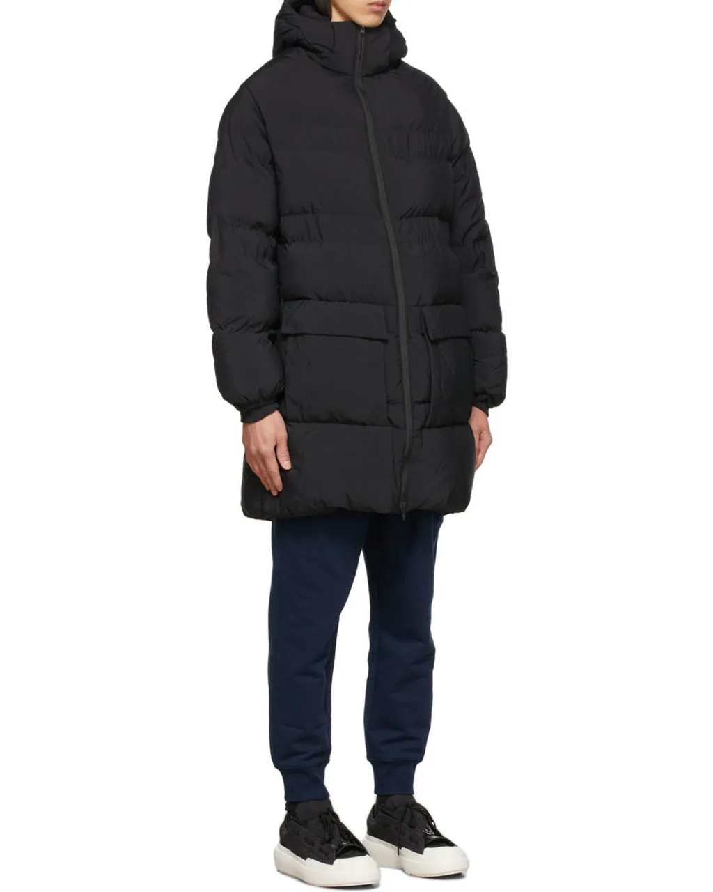 Y-3 Zip-Up Hooded Down Coat