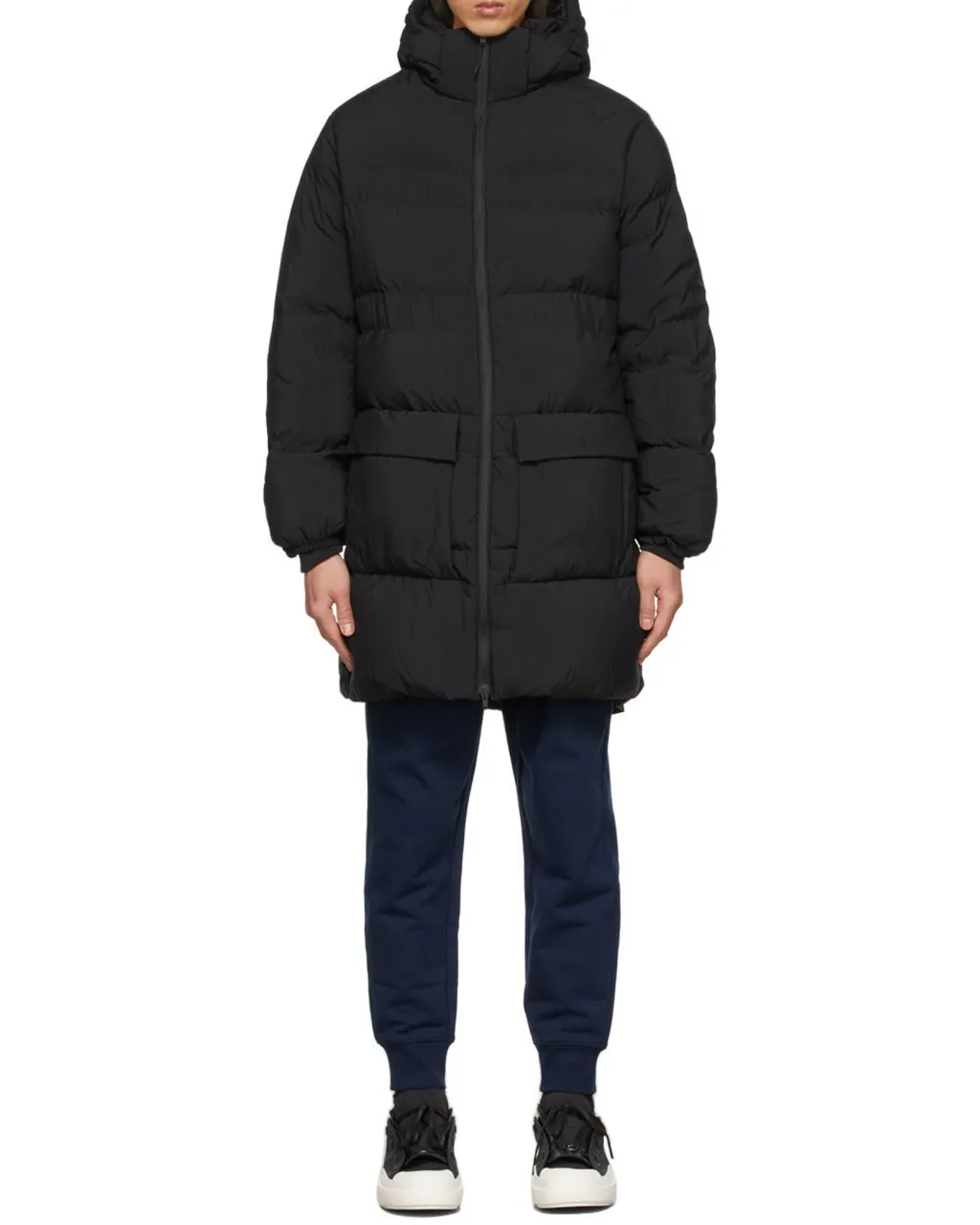 Y-3 Zip-Up Hooded Down Coat