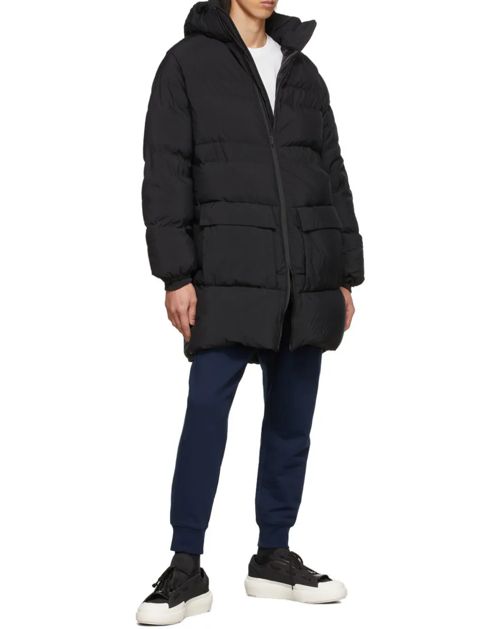 Y-3 Zip-Up Hooded Down Coat