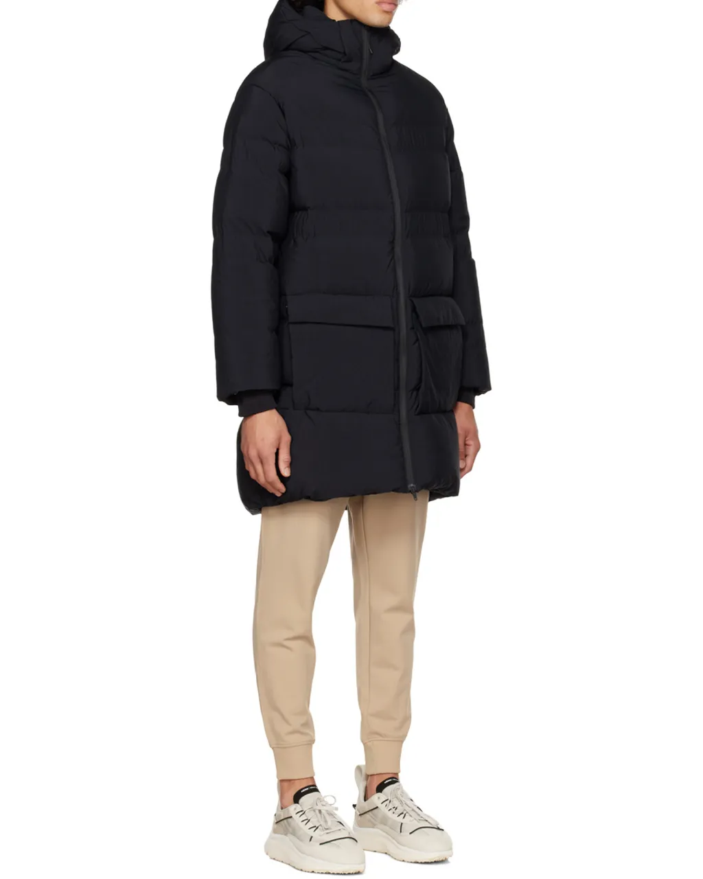 Y-3 Zip-Up Hooded Down Coat