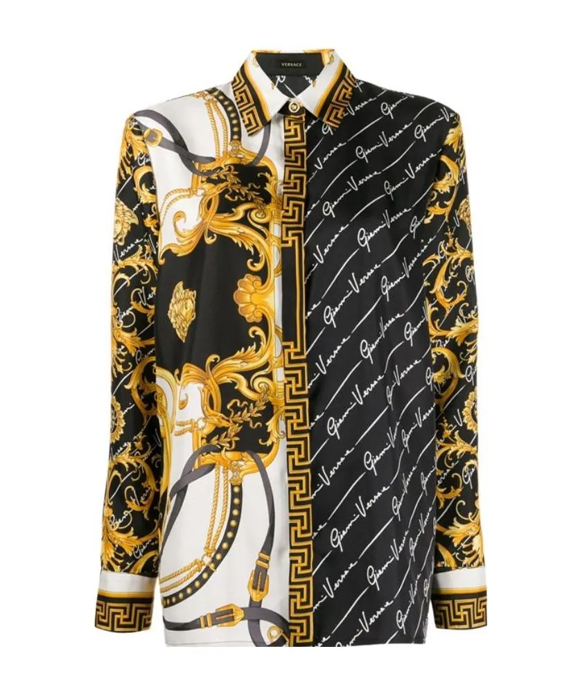 Dual-Print Buttoned Shirt