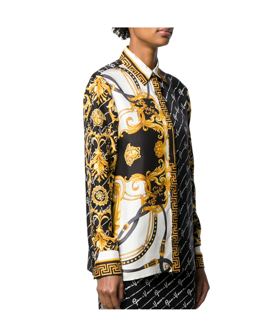 Dual-Print Buttoned Shirt