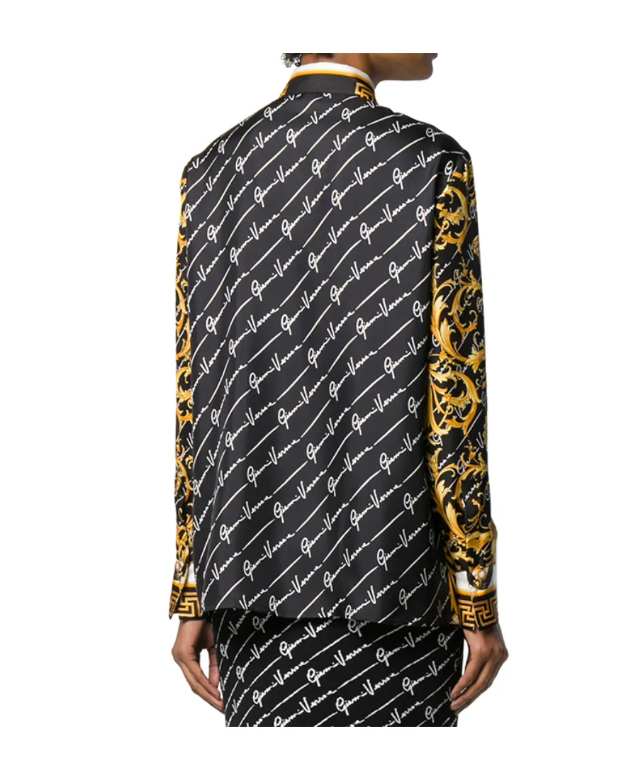 Dual-Print Buttoned Shirt