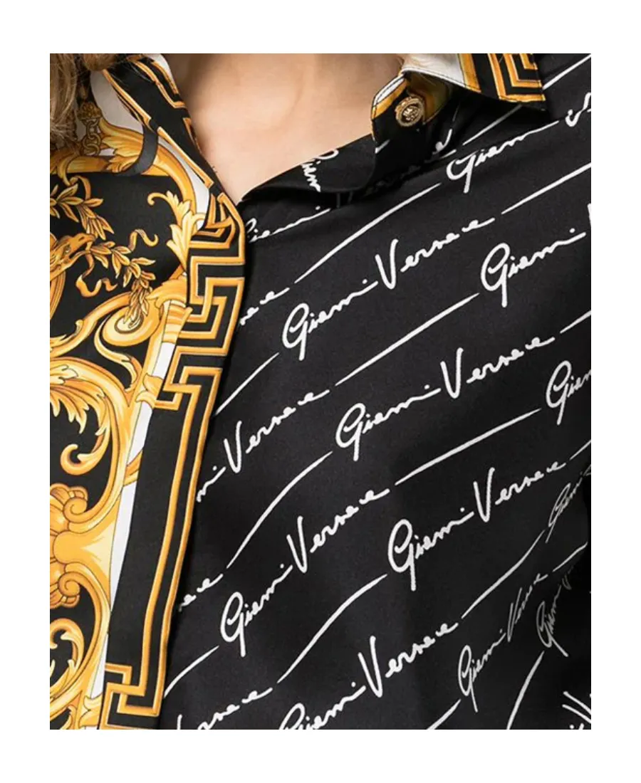 Dual-Print Buttoned Shirt