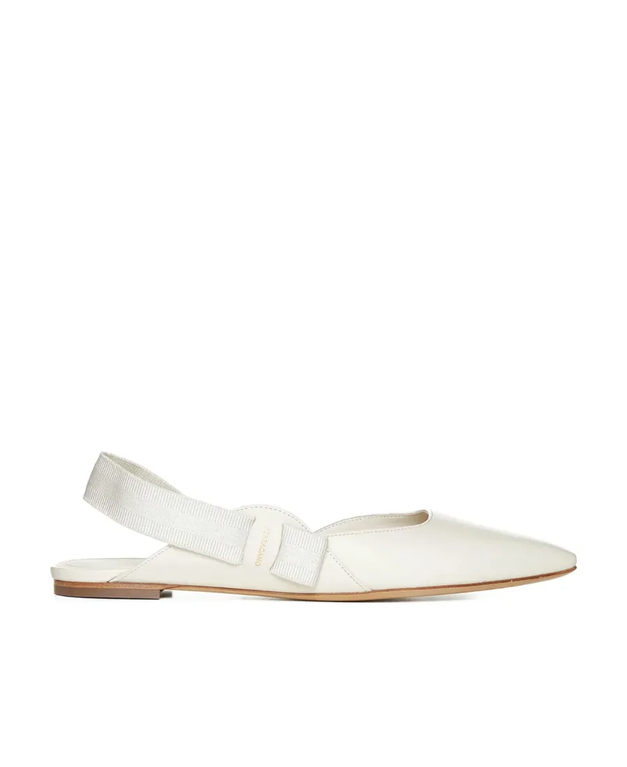 Vara Ballet Flats With Exposed Heels