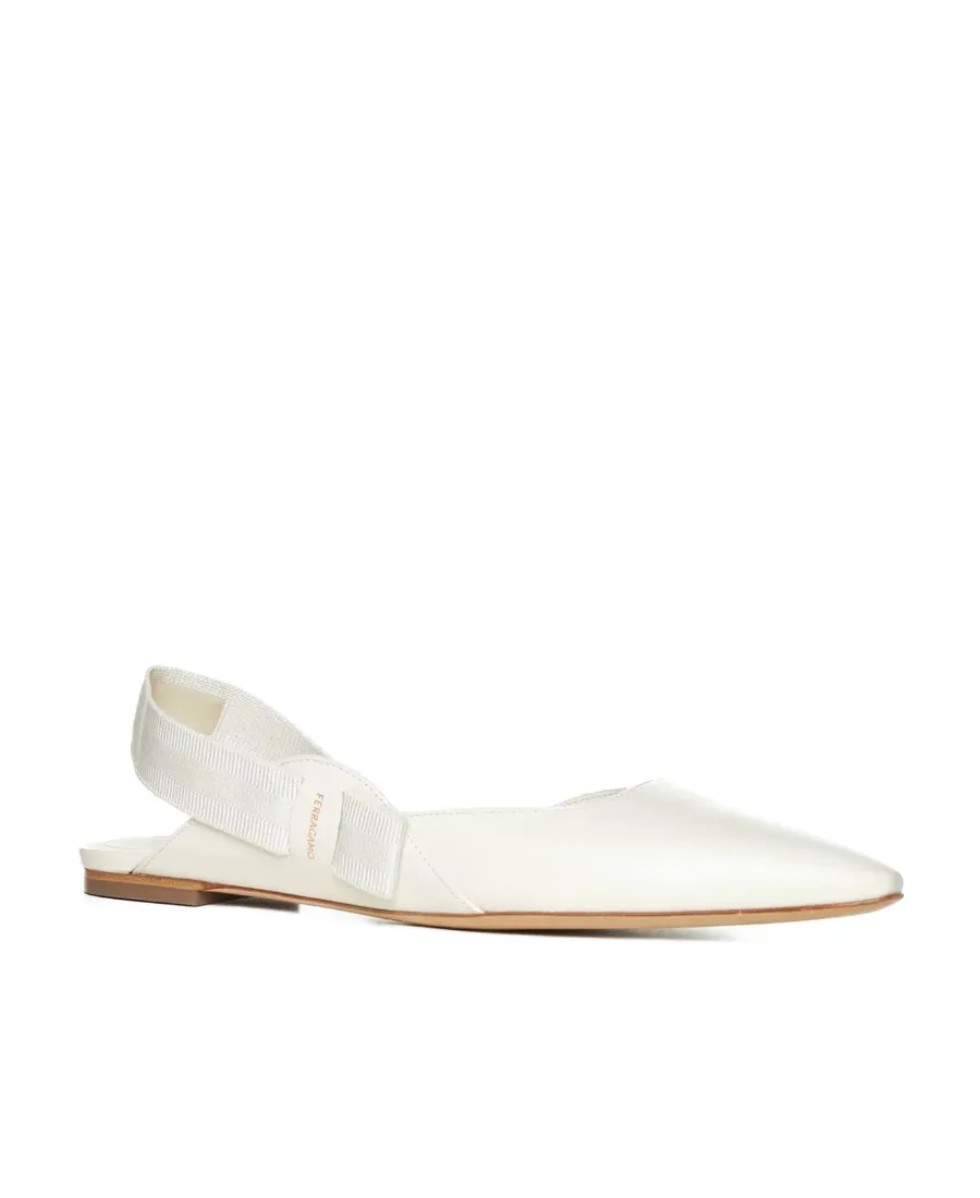 Vara Ballet Flats With Exposed Heels