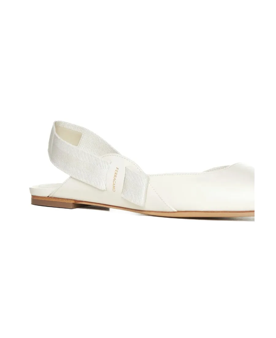 Vara Ballet Flats With Exposed Heels