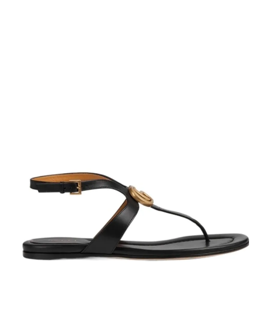 Double G Leather Thong Sandals