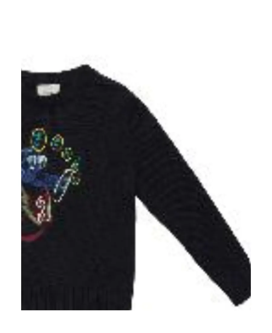 Knitted Floral Pullover