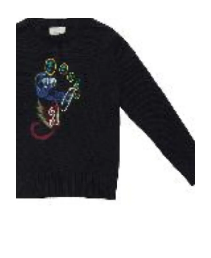 Knitted Floral Pullover