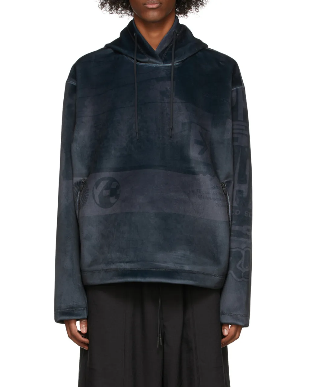 Tonal Logo Print Hoodie