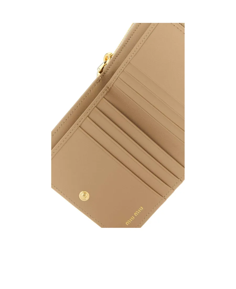 Matelassé-Effect Leather Wallet