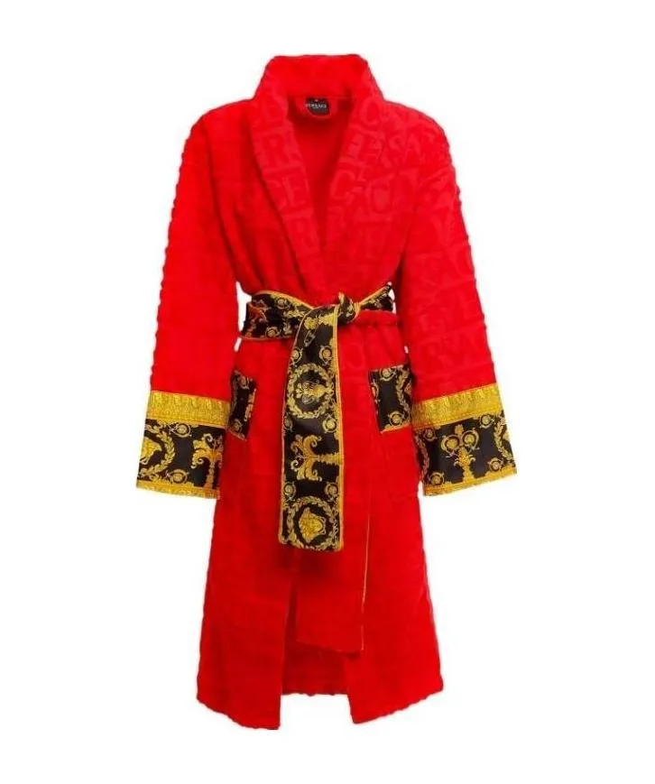 Versace Barocco Detailed Bathrobe