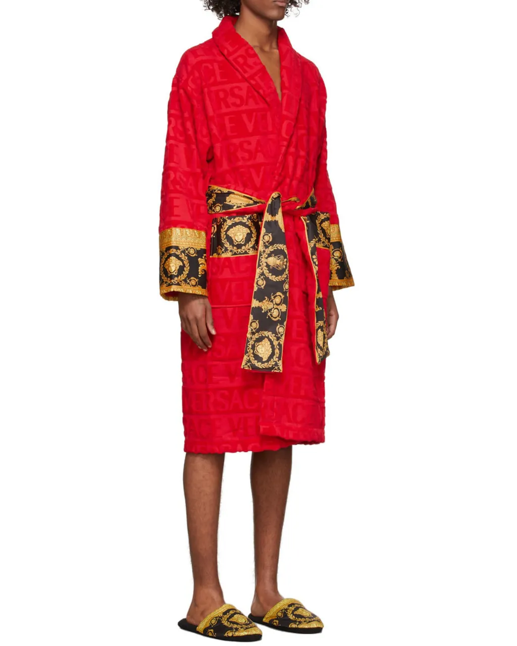 Versace Barocco Detailed Bathrobe