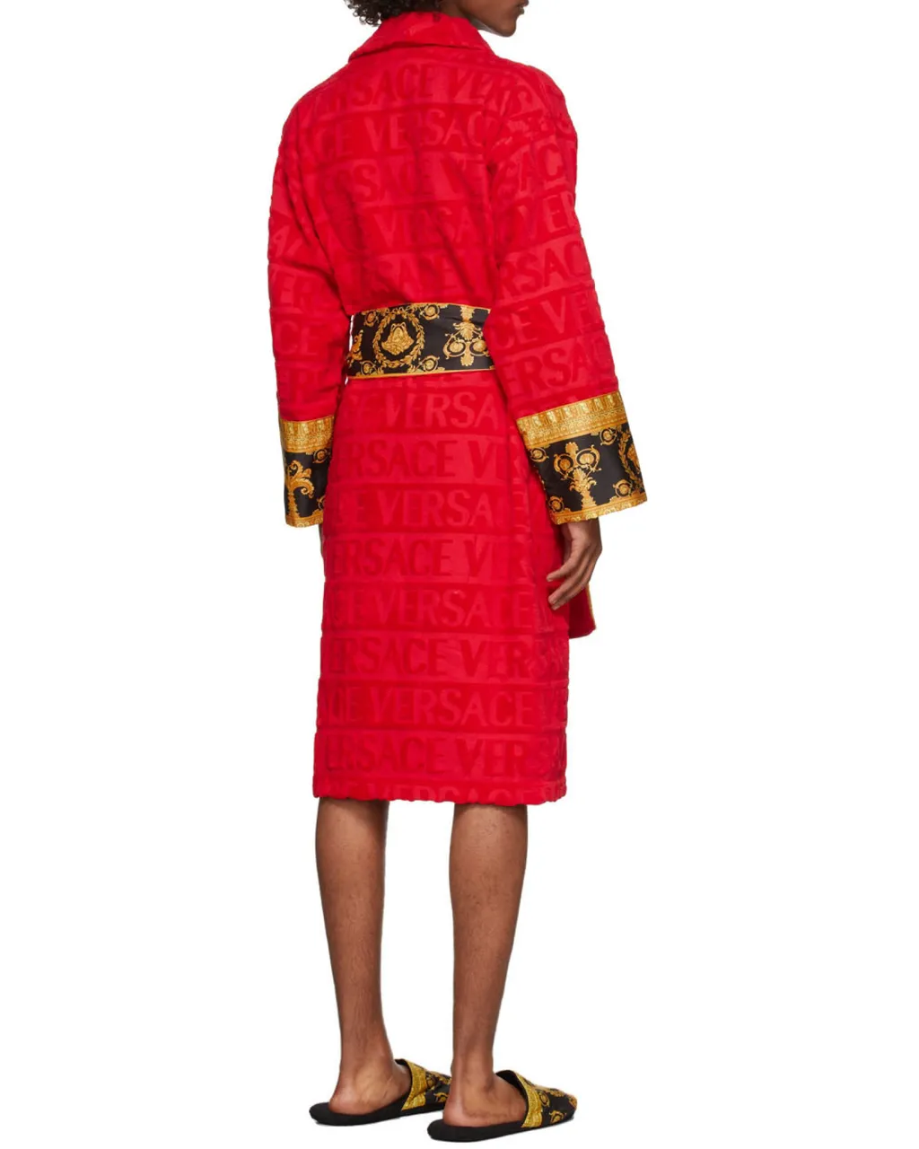 Versace Barocco Detailed Bathrobe