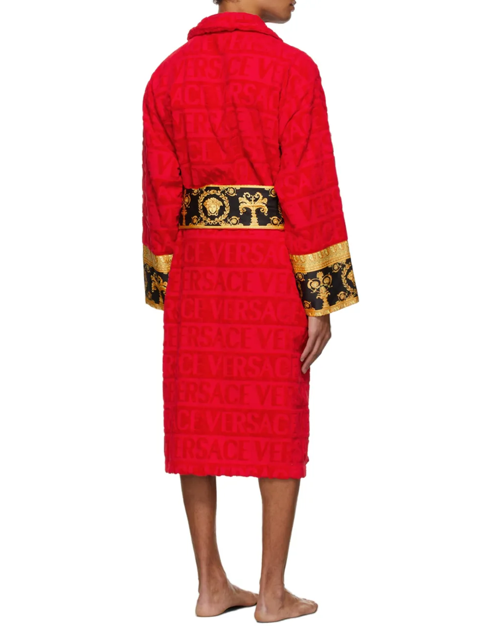 Versace Barocco Detailed Bathrobe