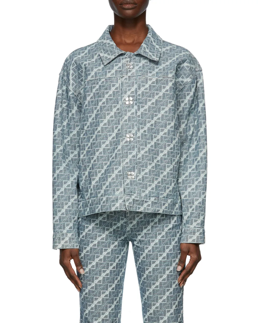 Logo Denim Coat