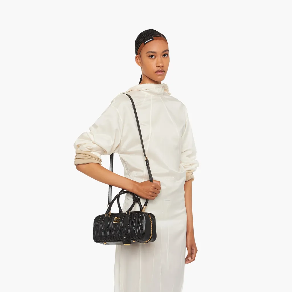 Miu Miu Arcadie Matelassé Zipped Handbag