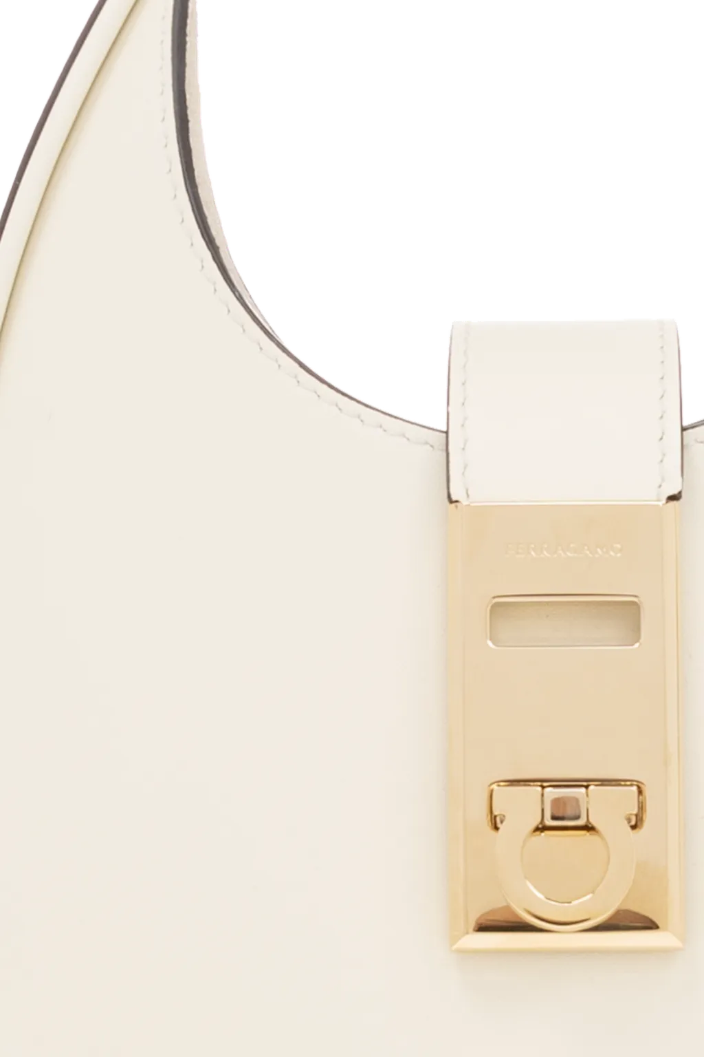 Salvatore Ferragamo Gancini-Buckle Logo-Engraved Mini Hobo Bag