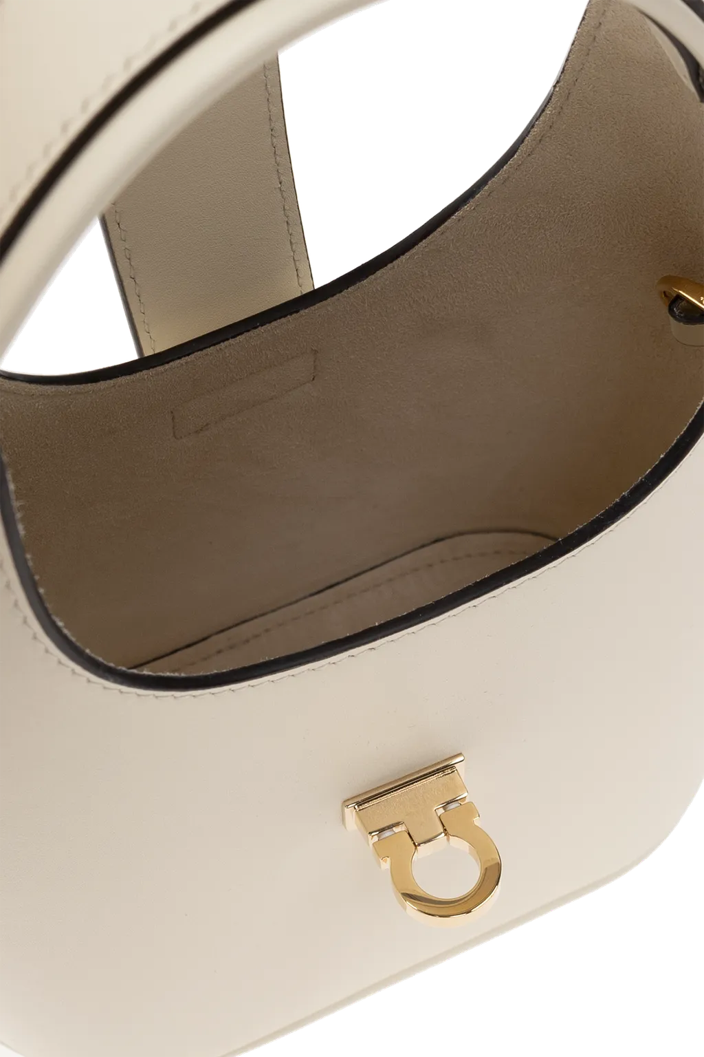 Salvatore Ferragamo Gancini-Buckle Logo-Engraved Mini Hobo Bag
