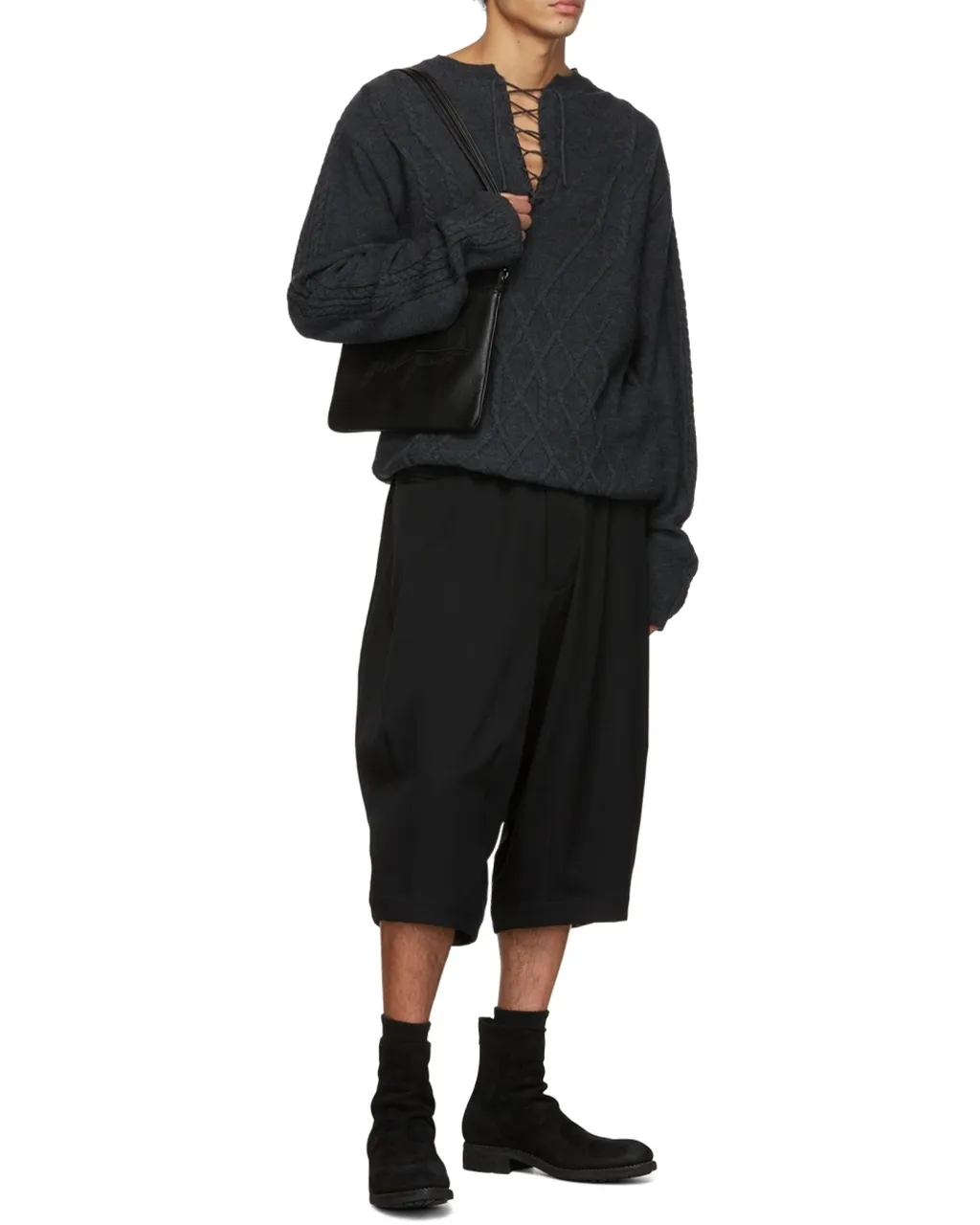 Discord Yohji Yamamoto Embroidered Shoulder Bag