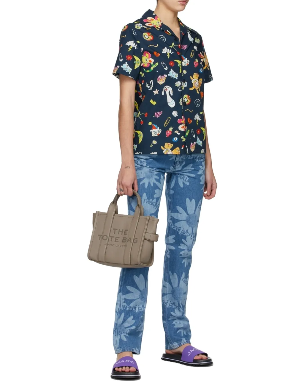Marc Jacobs Logo Embossed Small Tote Bag