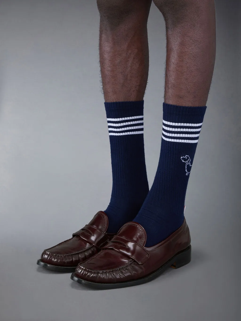 Pleated Leather Penny Loafers