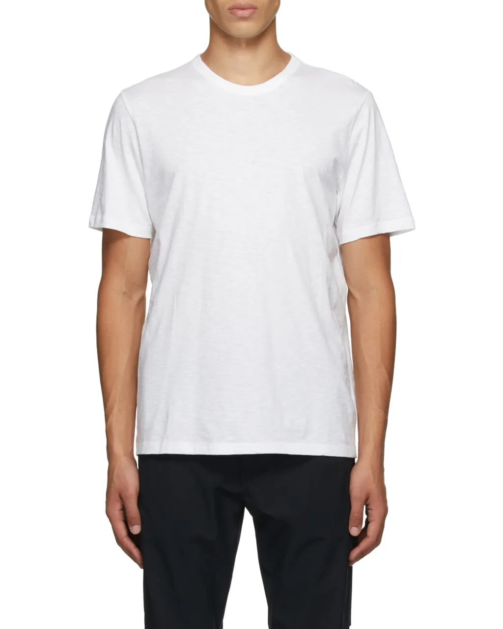 White T-Shirt With Round Neck
