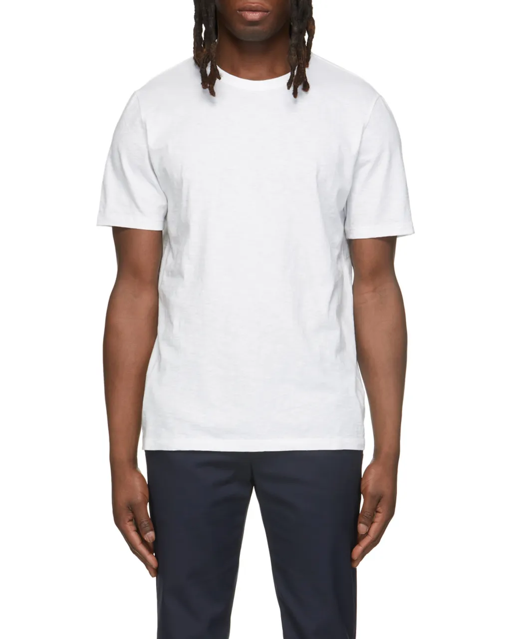 White T-Shirt With Round Neck