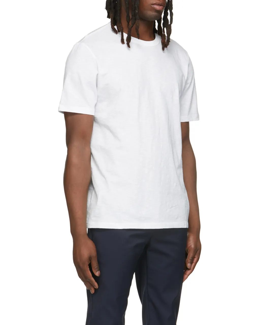 White T-Shirt With Round Neck