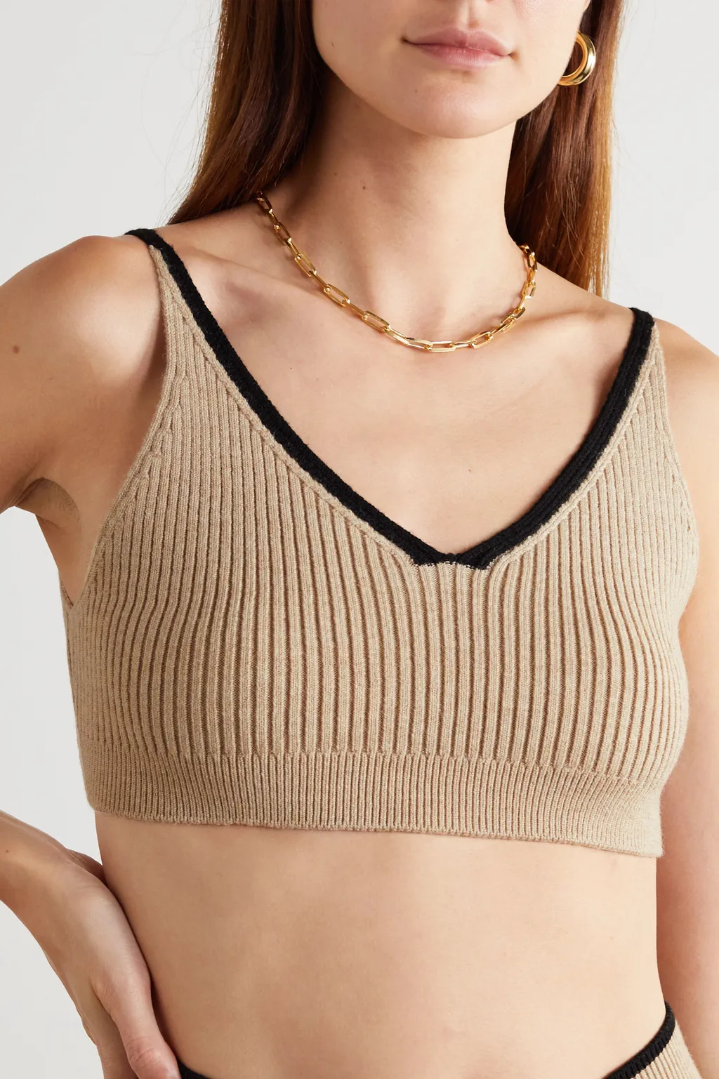 V-Neck Wool Knitted Vest