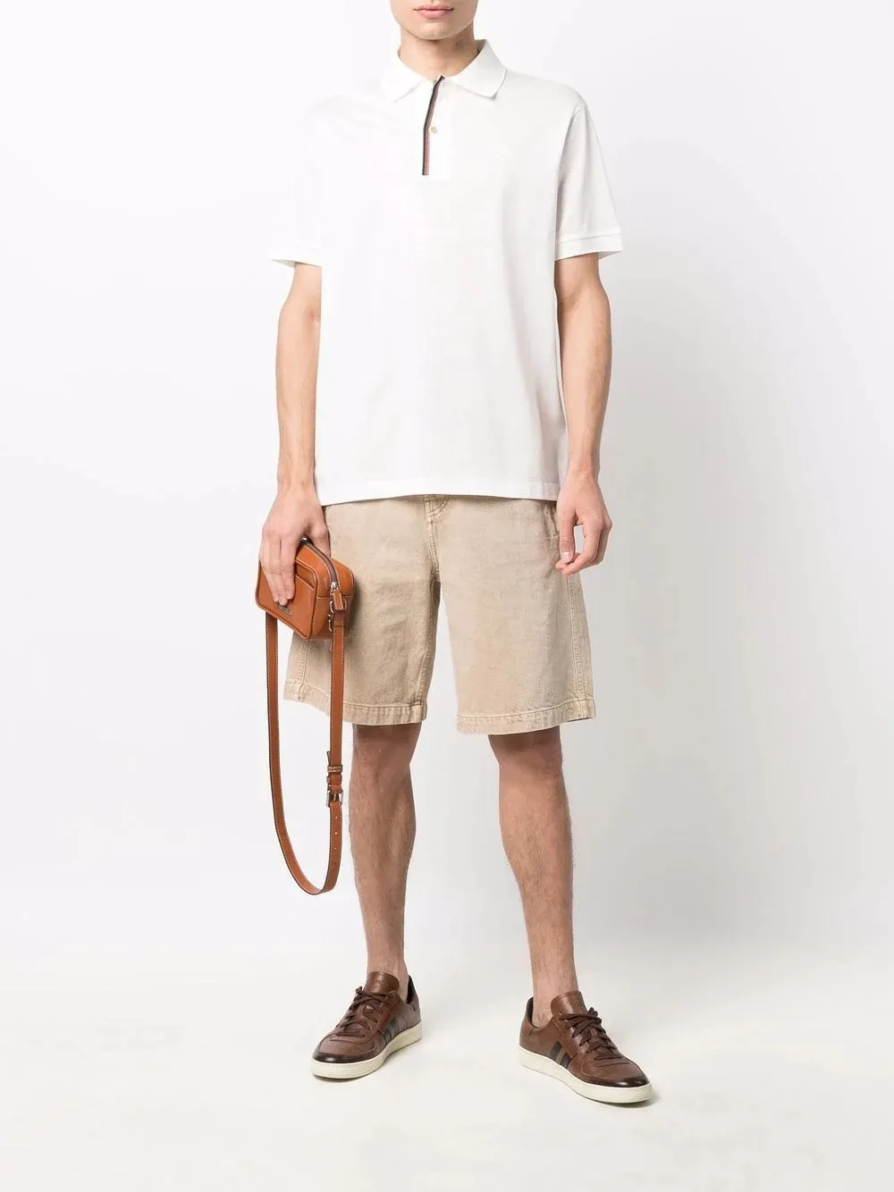 Signature Stripe-Trim Polo Shirt