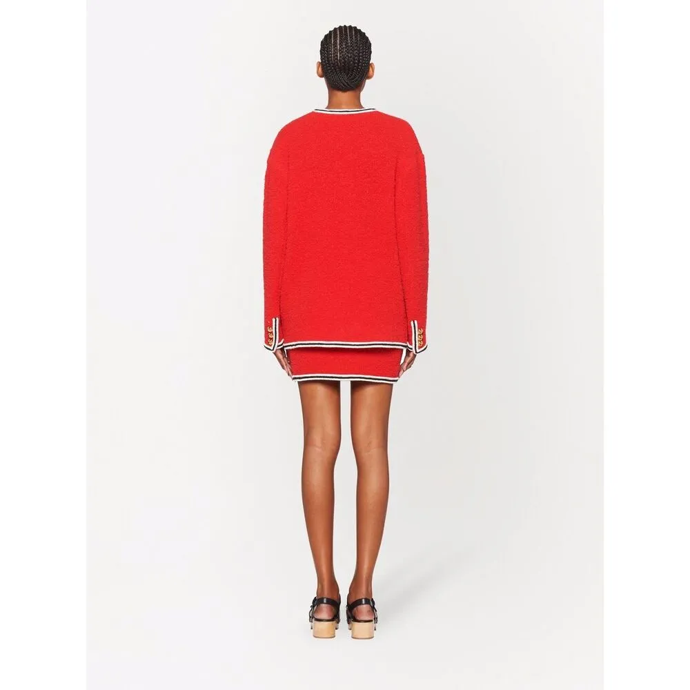 Miu Miu Bouclé V-Neck Cardigan