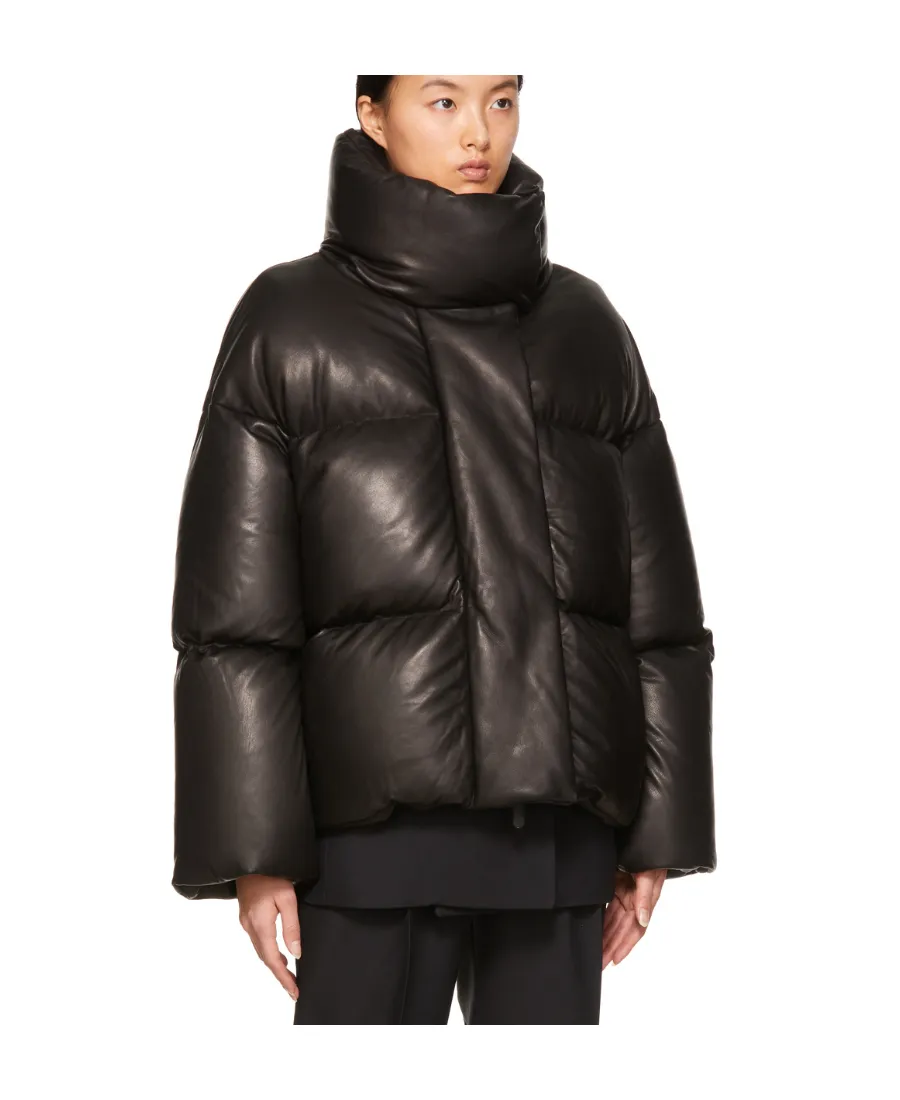 Logo High-Neck Quilted Cotton Suit