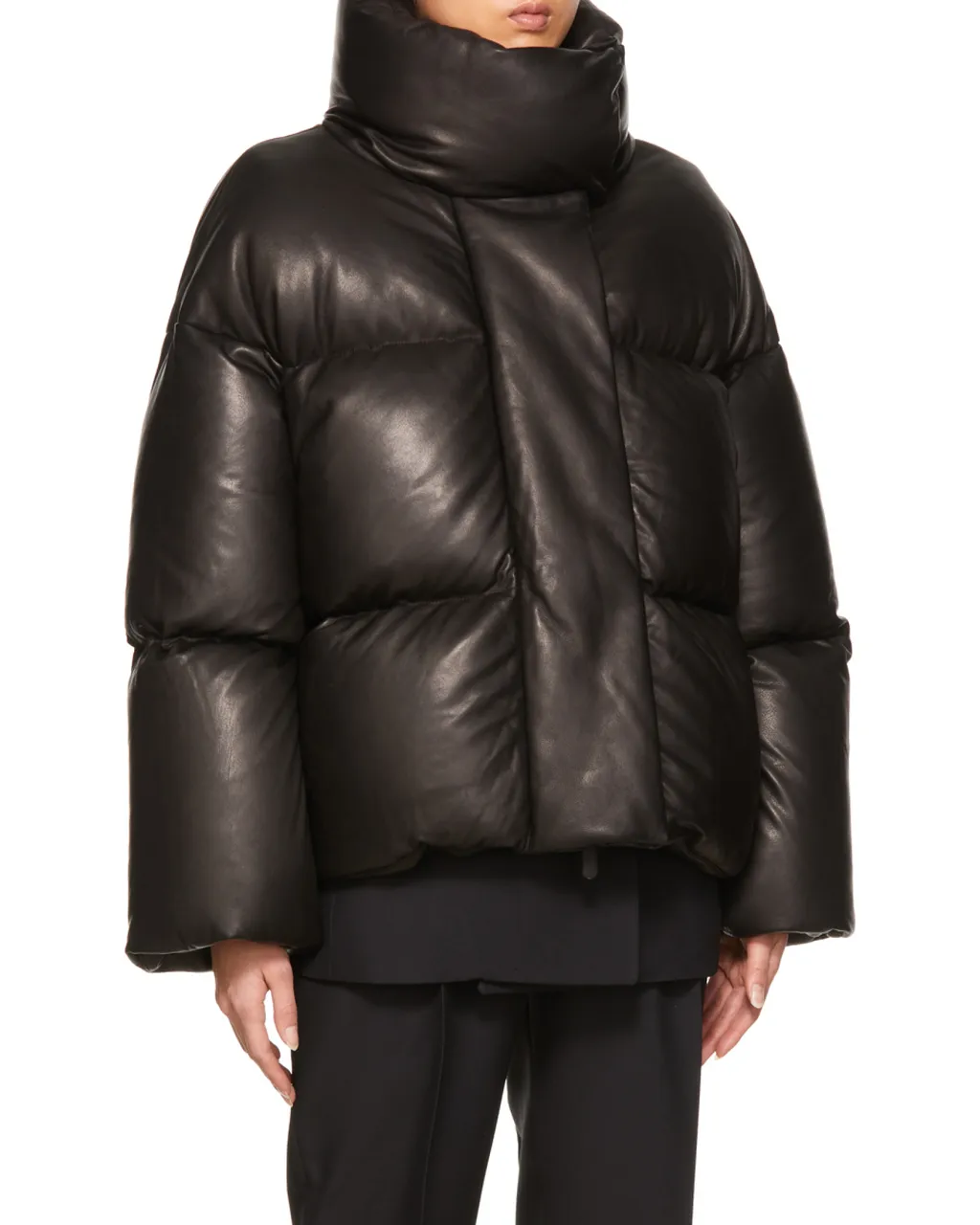 Logo High-Neck Quilted Cotton Suit